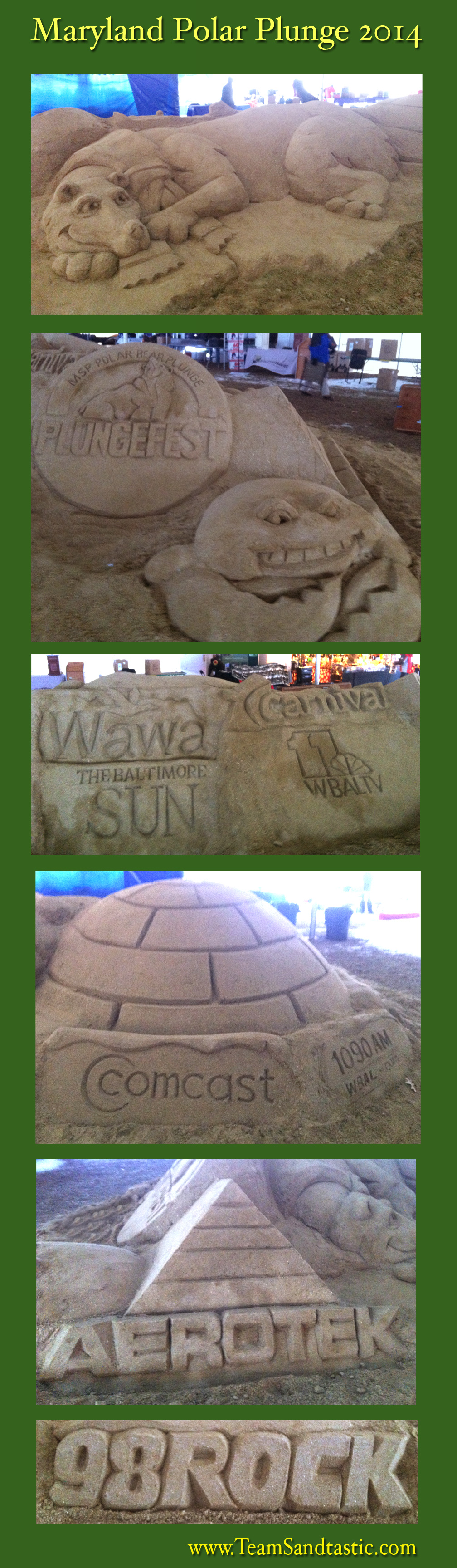 Polar Plunge Sand Sculptures